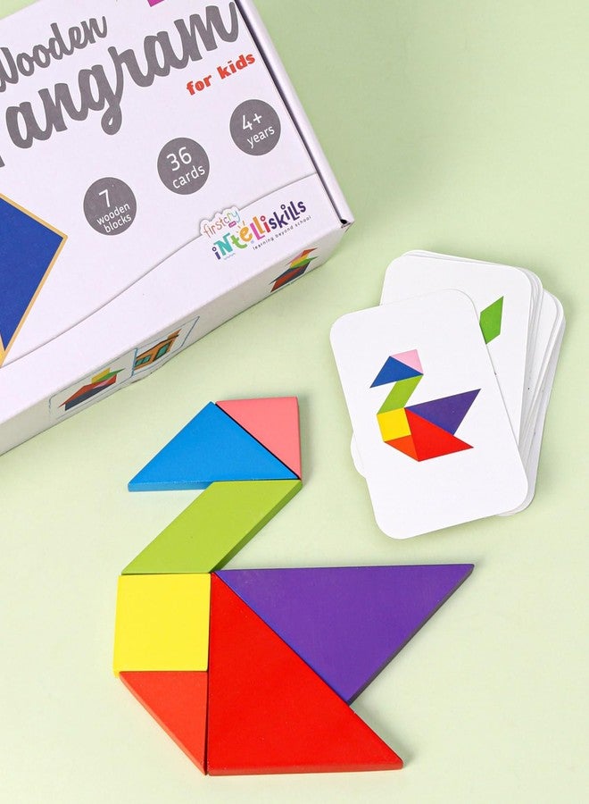 FIRSTCRY INTELLISKILLS لعبة أحجية تانغرام خشبية مميزة من إنتليس سكيلز لتنمية مهارات التفكير لدى الأطفال، لعبة تعليمية وترفيهية مناسبة للسفر للأطفال من عمر 3 سنوات فما فوق، ألعاب لتنمية الذكاء، معتمدة من هيئة المواصفات والمقاييس الهندية، هدية مثالية لأعياد الميلاد - Image 3